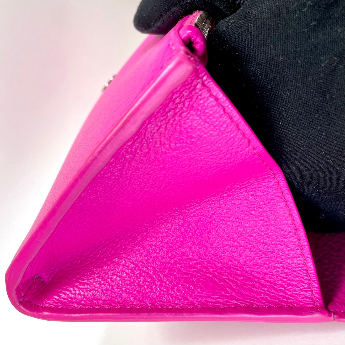 BALENCIAGA Hot Pink Leather Long Wallet