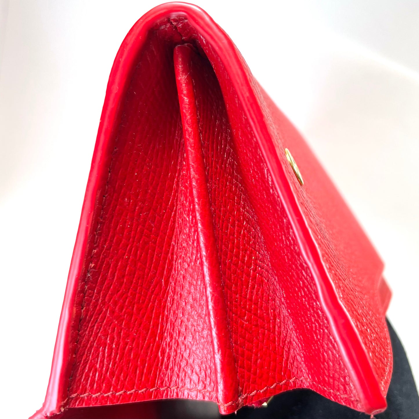 CELINE Red Leather Long Wallet