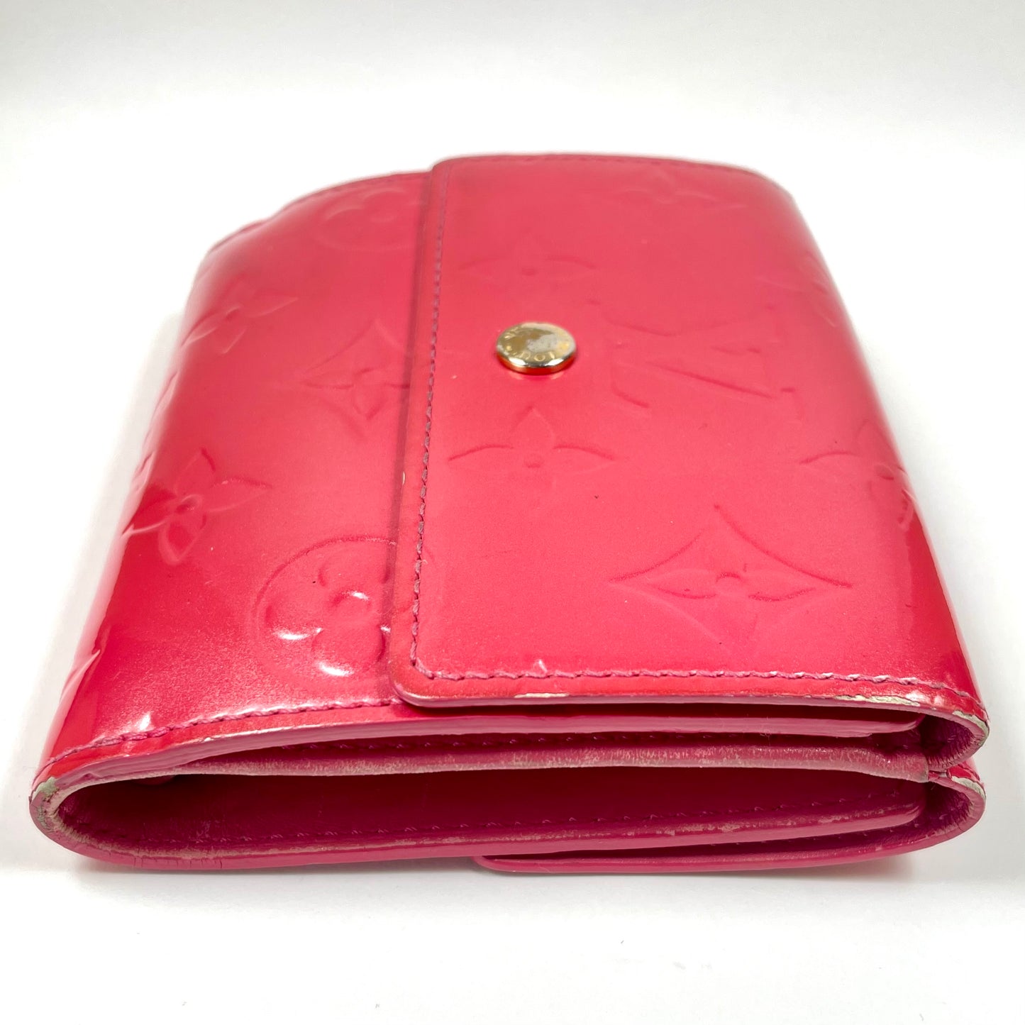 LOUIS VUITTON Coral Monogram Vernis Leather Compact Wallet