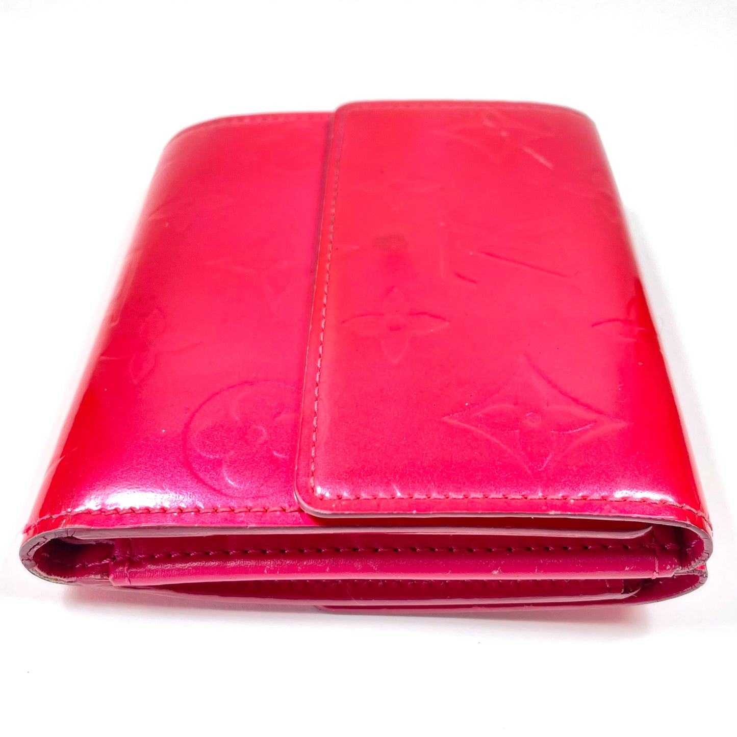 LOUIS VUITTON Hot Pink Monogram Vernis Leather Compact Wallet
