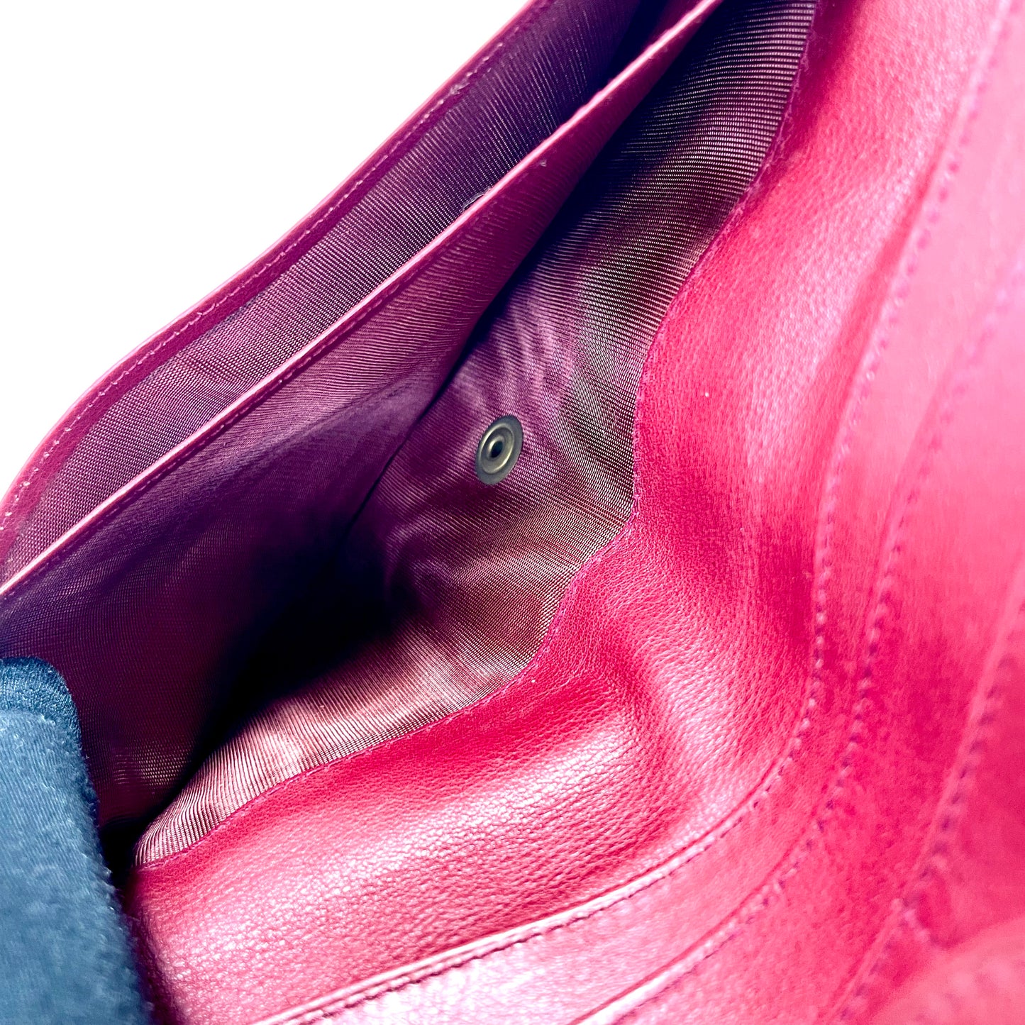 CELINE Red Leather Long Wallet