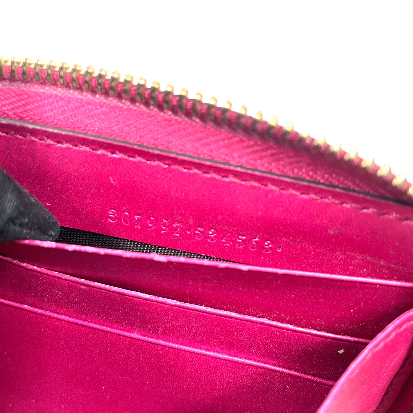 GUCCI Fuchsia Long Zippy Wallet