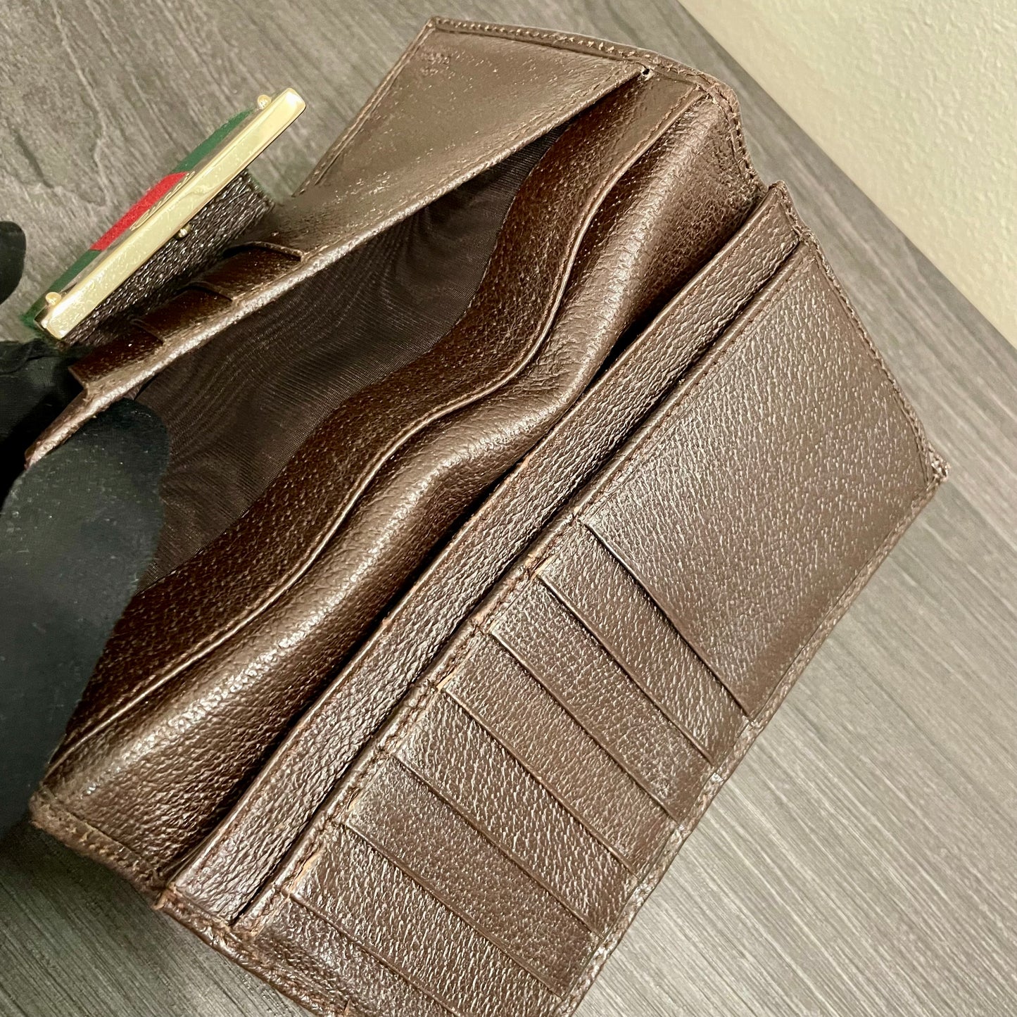 GUCCI GG Canvas Long Wallet