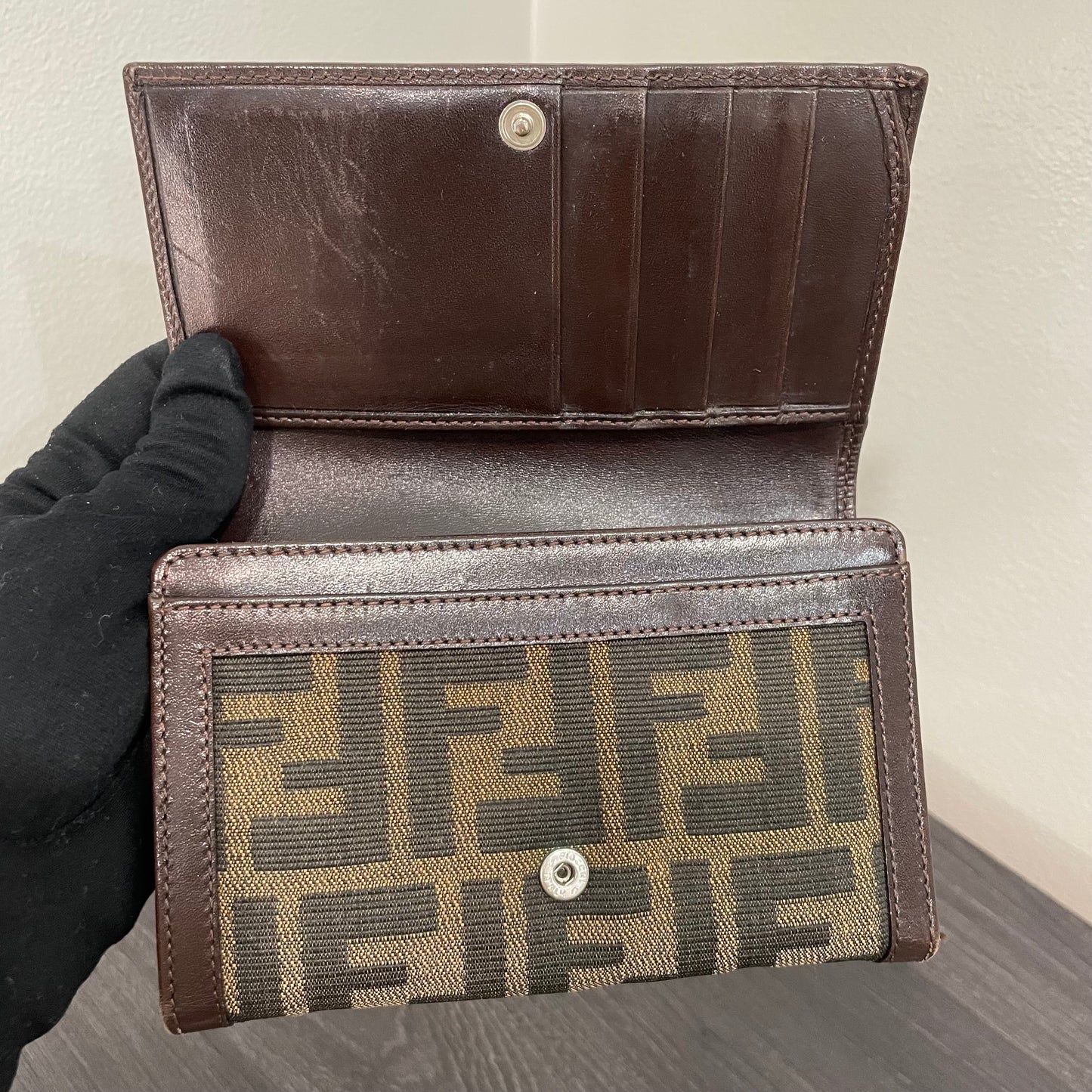 FENDI Monogram Canvas Wallet