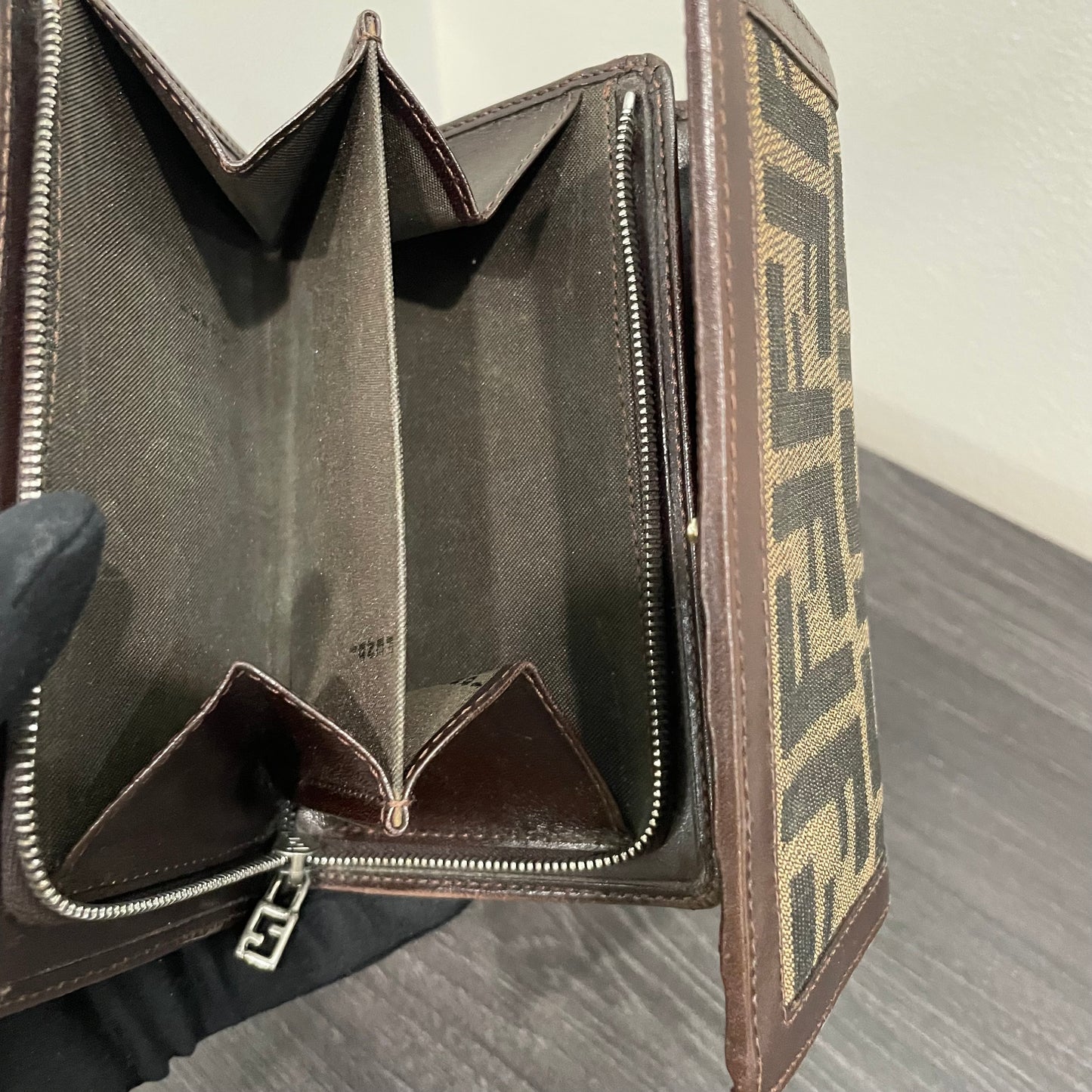 FENDI Monogram Canvas Wallet