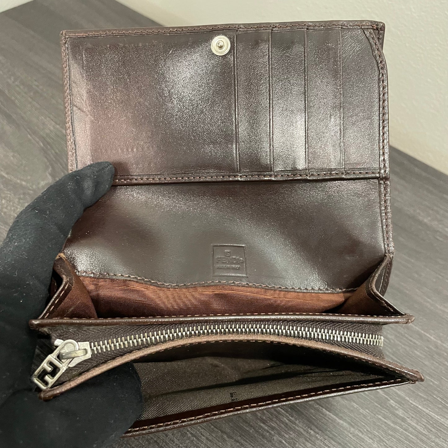 FENDI Monogram Canvas Wallet