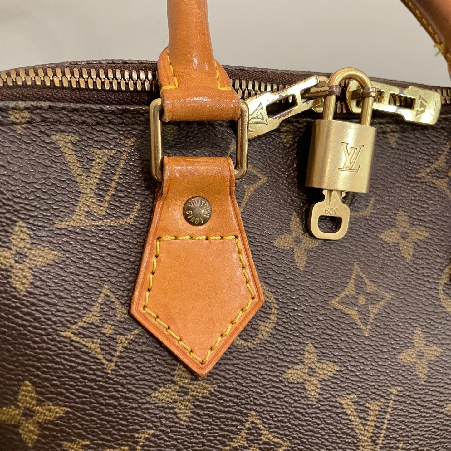 SOLD! Louis Vuitton Monogram Alma with Lock & Key