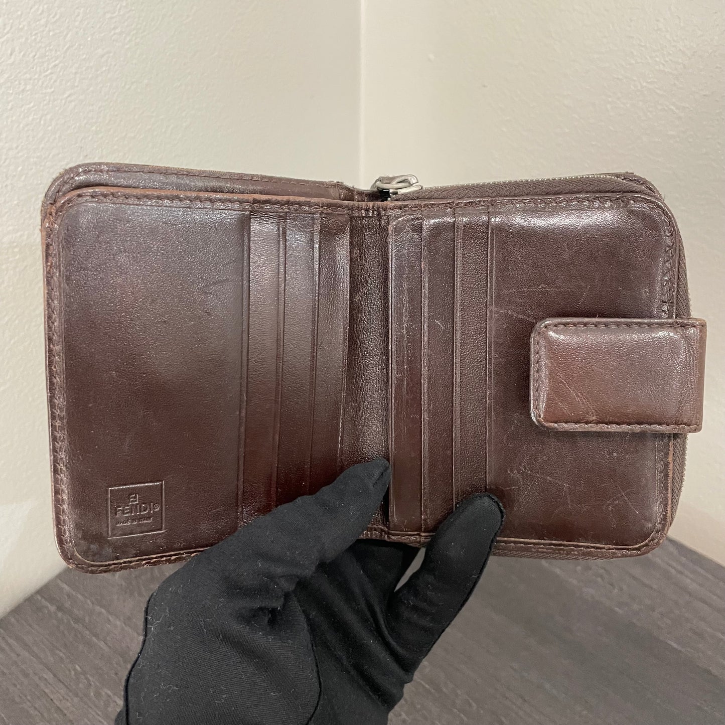 FENDI Monogram Canvas Wallet