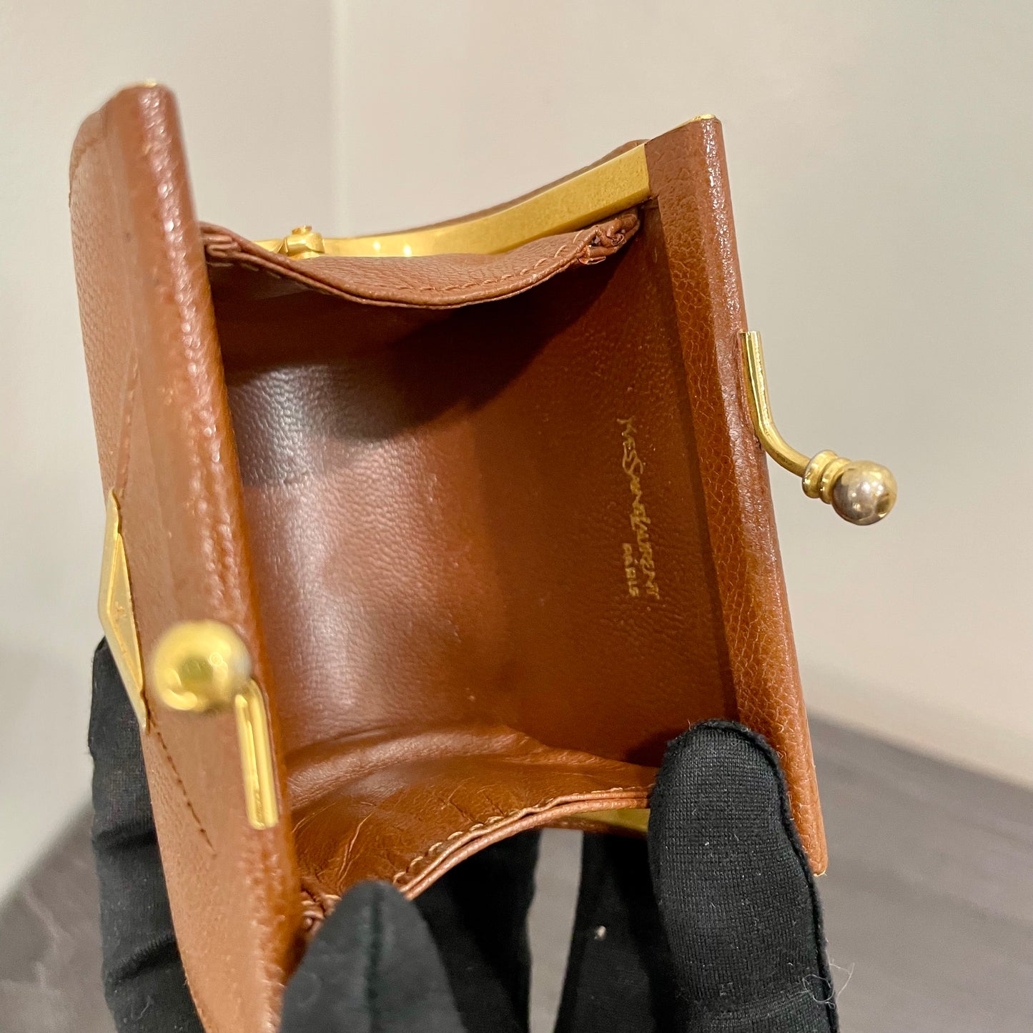 YVES SAINT LAURENT YSL Leather Coin Purse