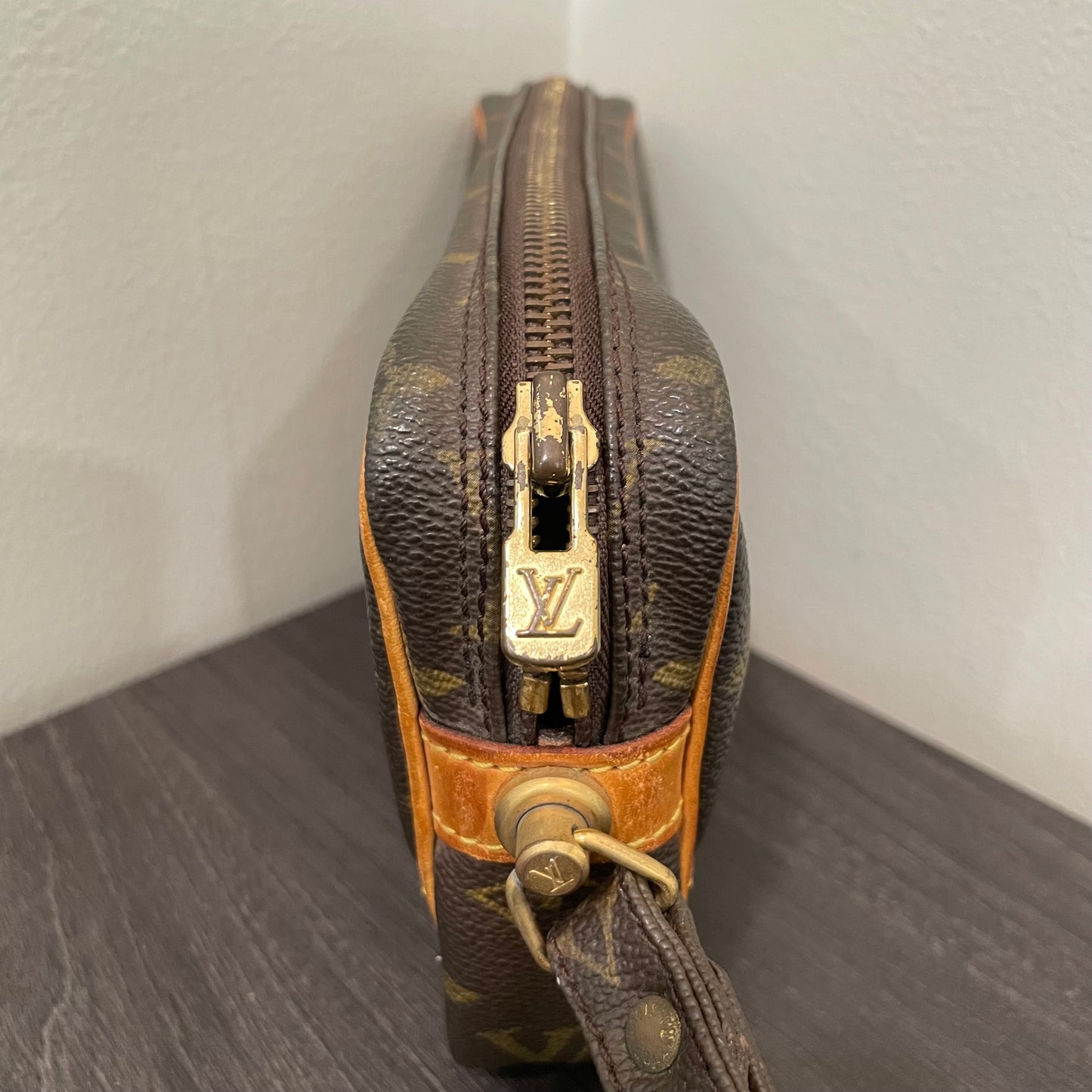 SOLD! Louis Vuitton Monogram Marly Dragonne PM Clutch
