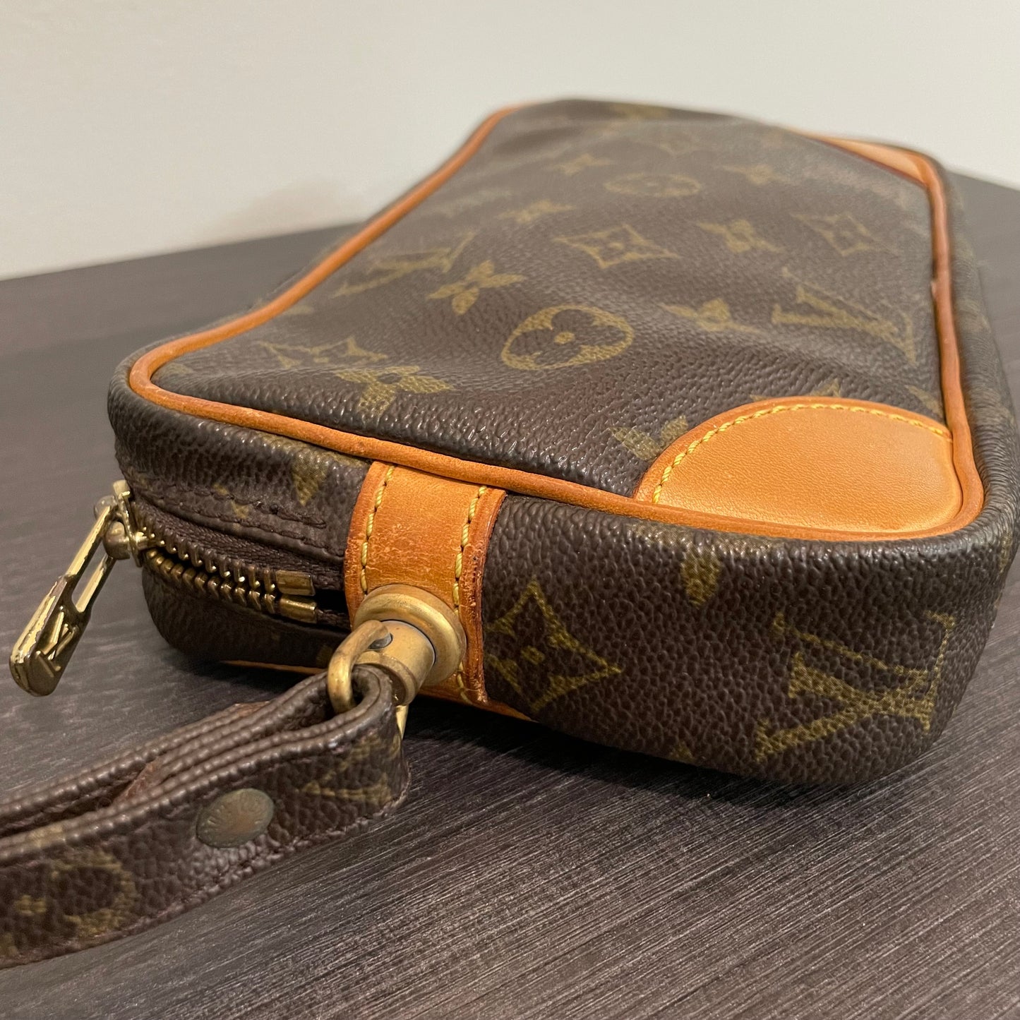 SOLD! Louis Vuitton Monogram Marly Dragonne PM Clutch
