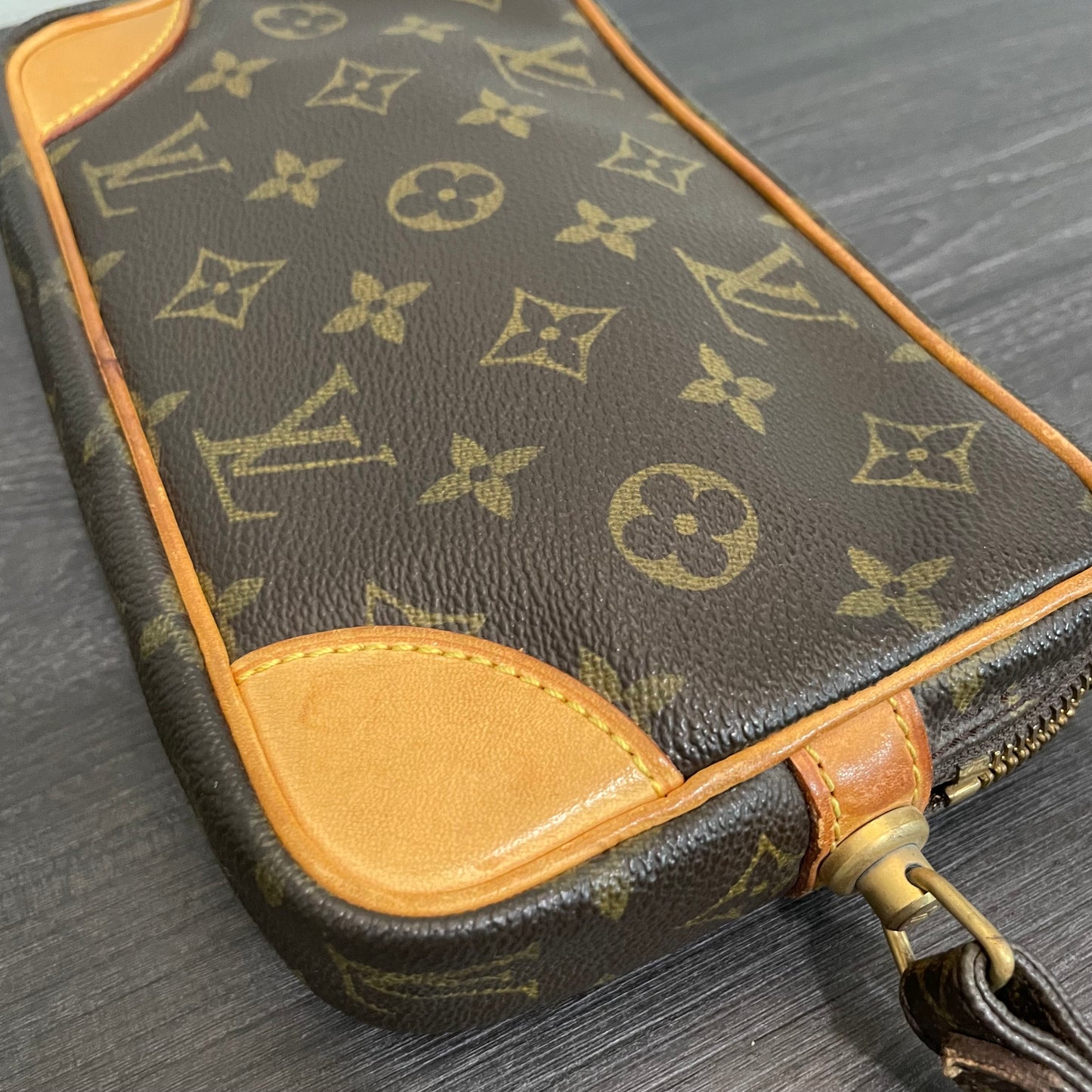 SOLD! Louis Vuitton Monogram Marly Dragonne PM Clutch