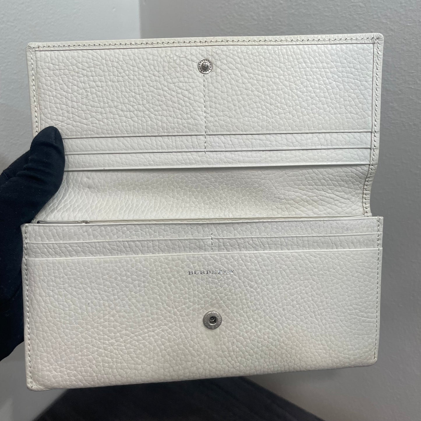 BURBERRY Leather Long Wallet