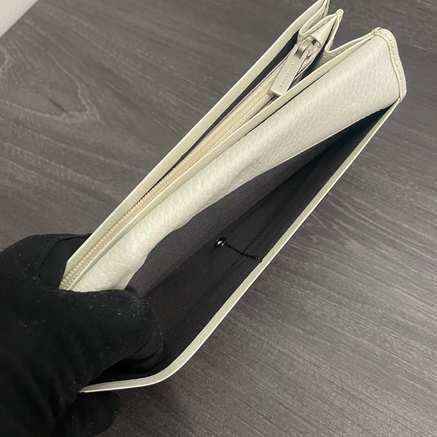 BURBERRY Leather Long Wallet