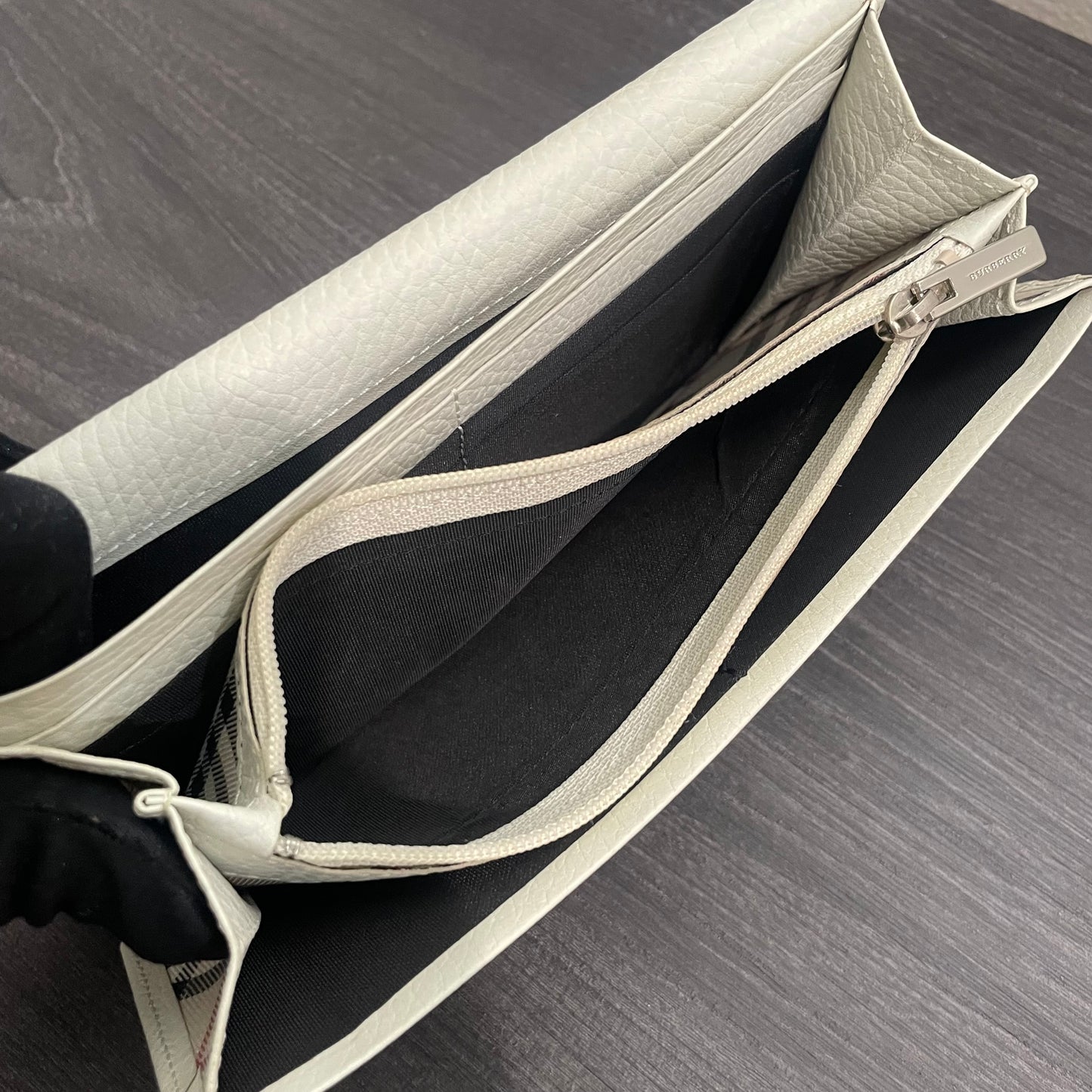 BURBERRY Leather Long Wallet