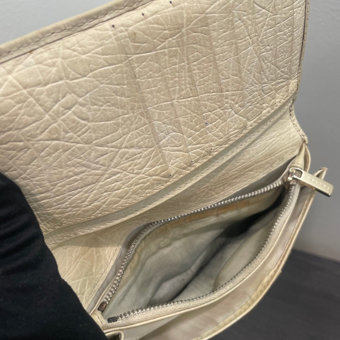 CELINE Blush Canvas Long Wallet
