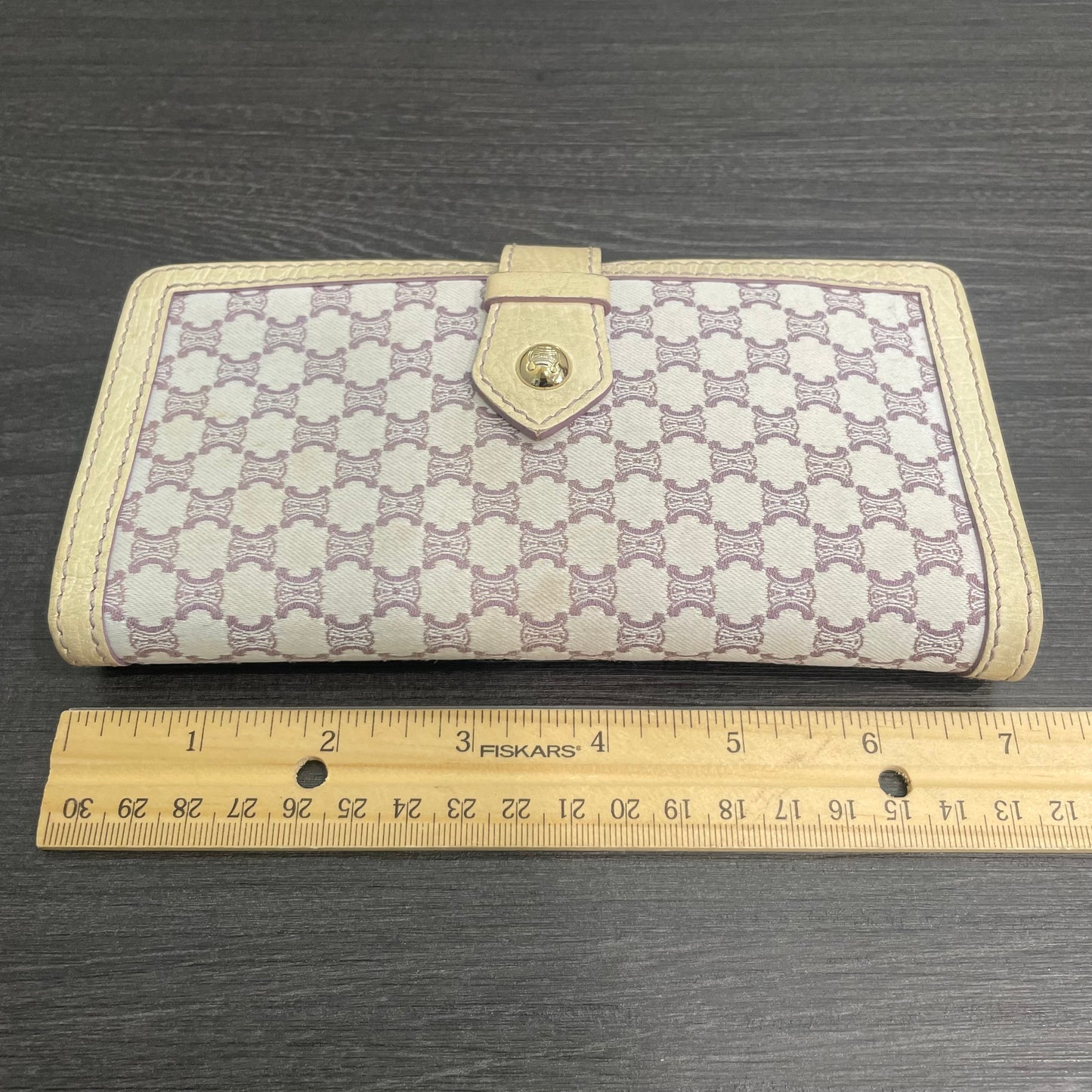 CELINE Blush Canvas Long Wallet