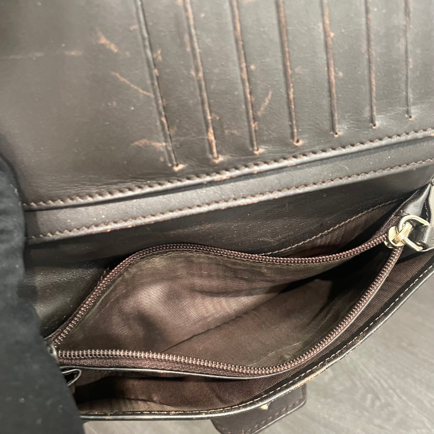 CELINE Brown Canvas Long Wallet
