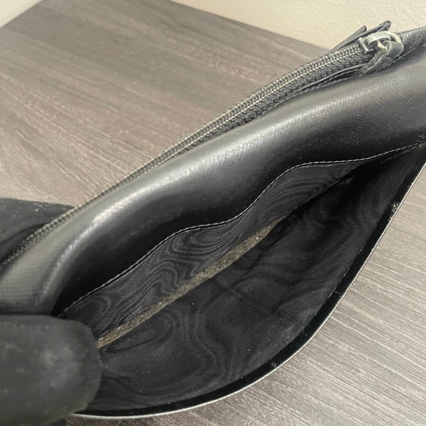 PRADA Black Leather Large Wallet