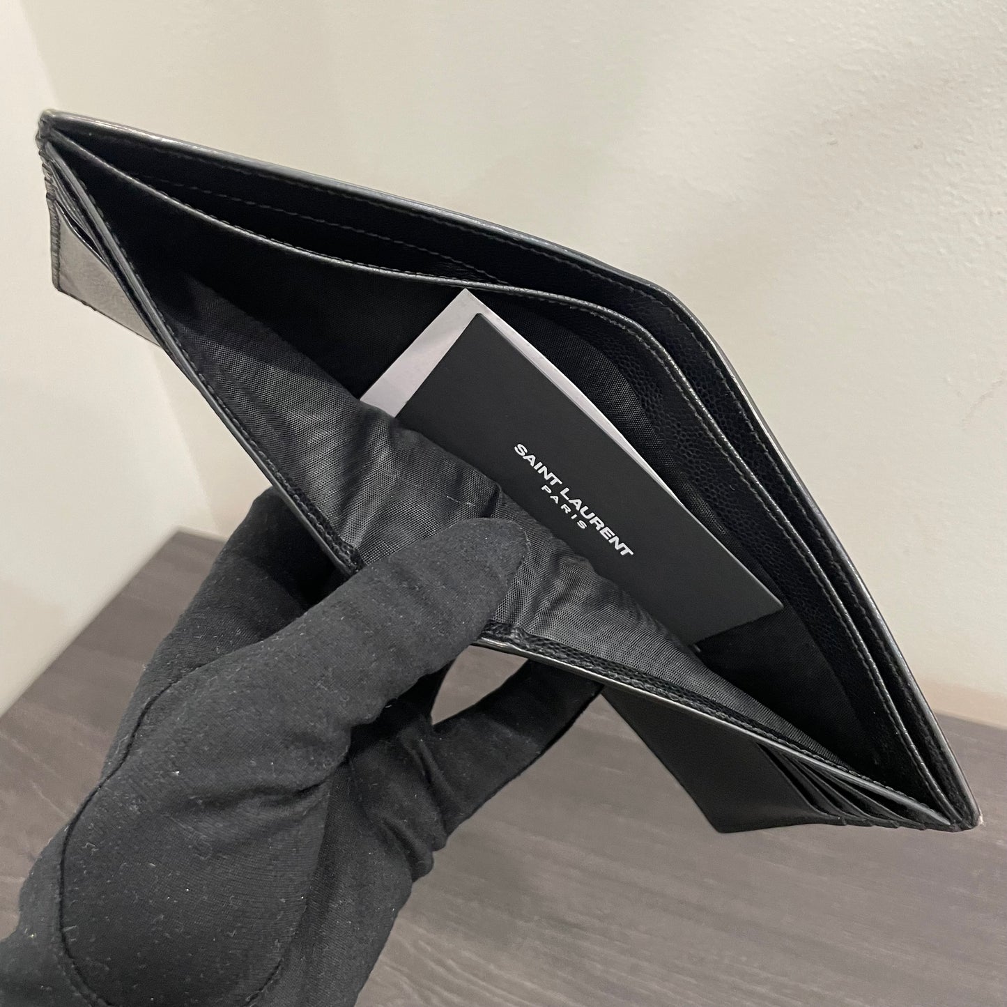 SAINT LAURENT Camouflage Leather Men's Wallet