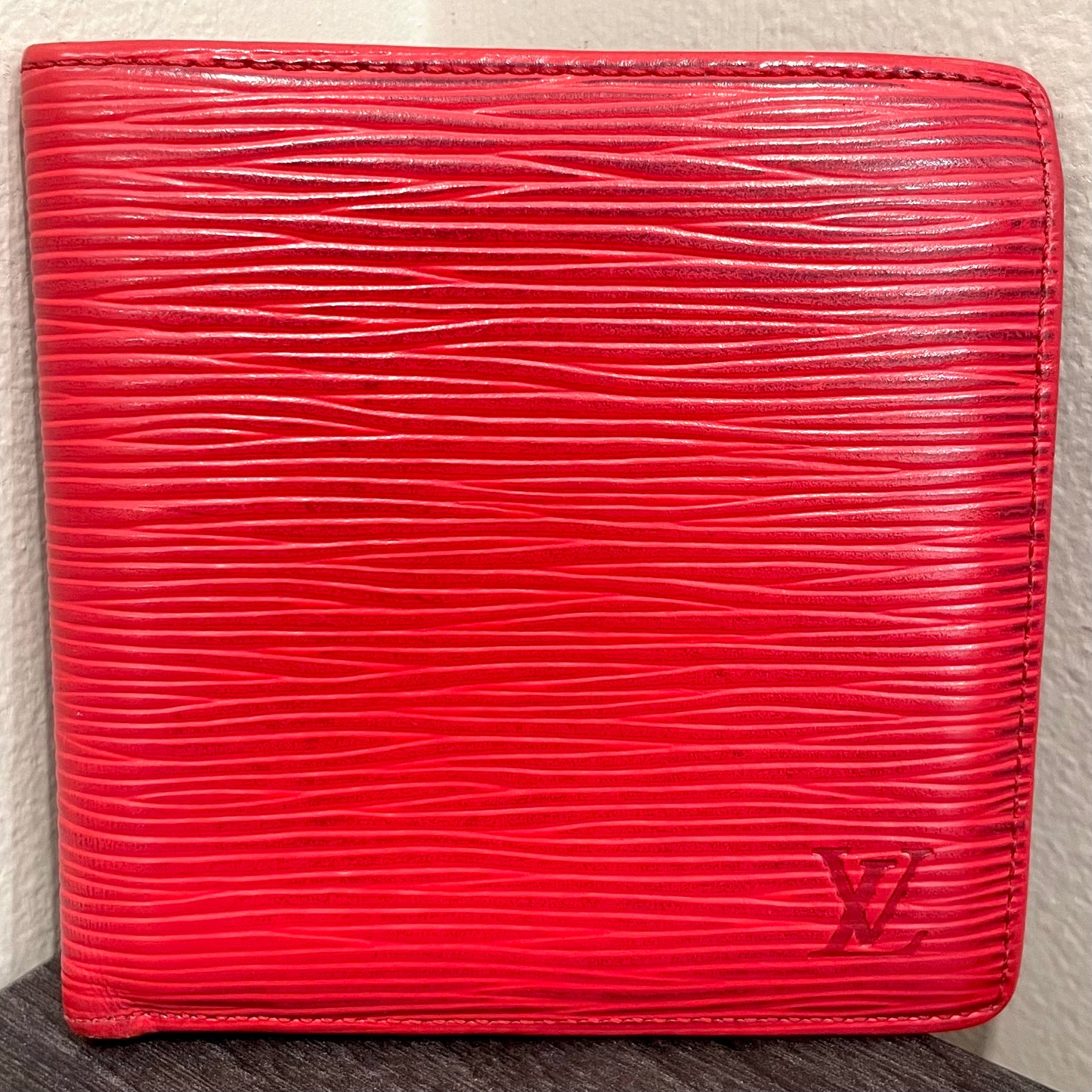 LOUIS VUITTON Red Epi Leather Men's Wallet