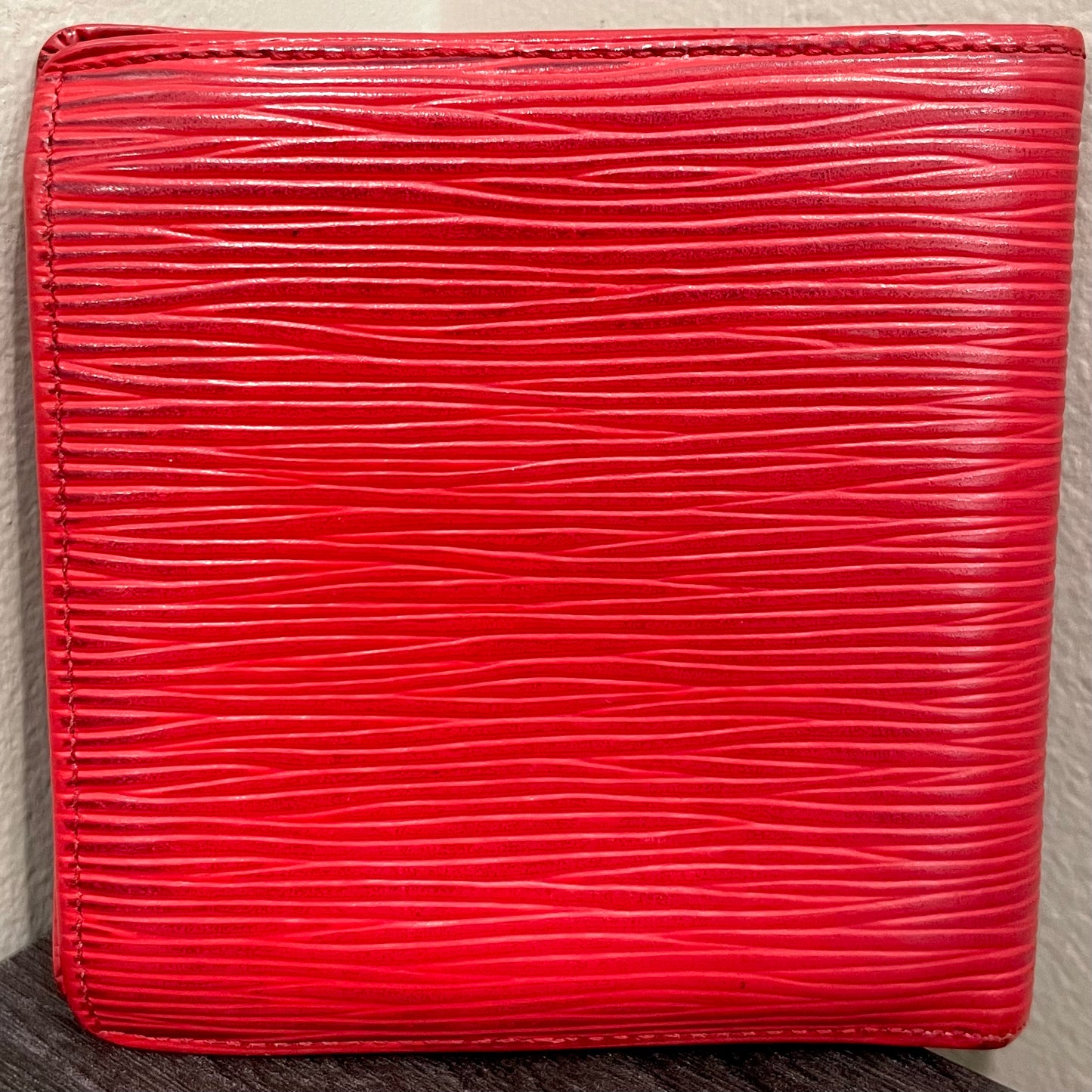 LOUIS VUITTON Red Epi Leather Men's Wallet