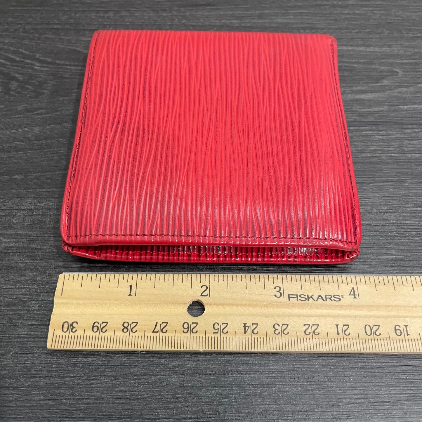 LOUIS VUITTON Red Epi Leather Men's Wallet