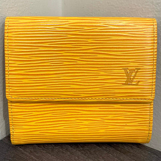 LOUIS VUITTON Yellow Epi Leather Compact Wallet