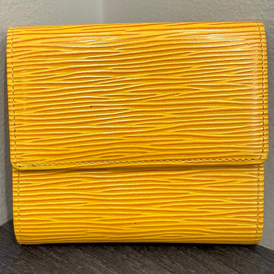 LOUIS VUITTON Yellow Epi Leather Compact Wallet