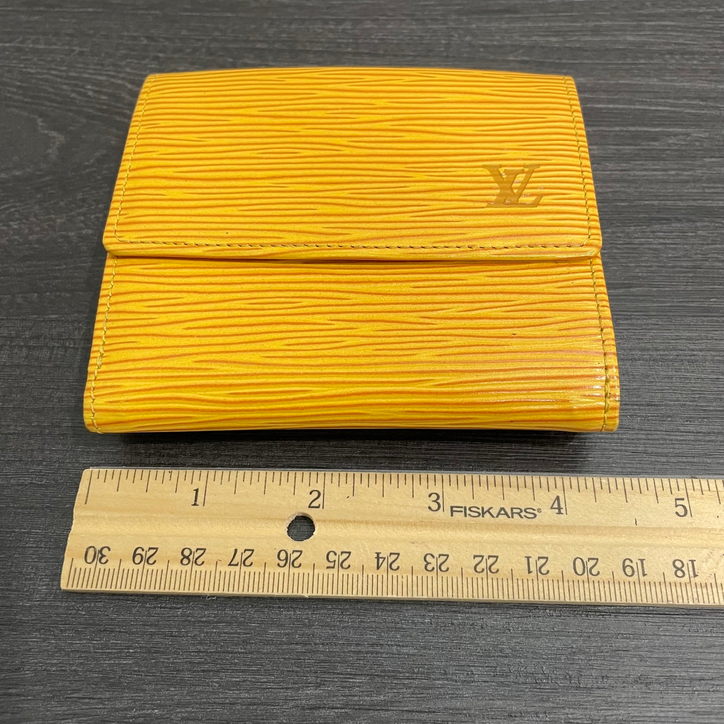 LOUIS VUITTON Yellow Epi Leather Compact Wallet