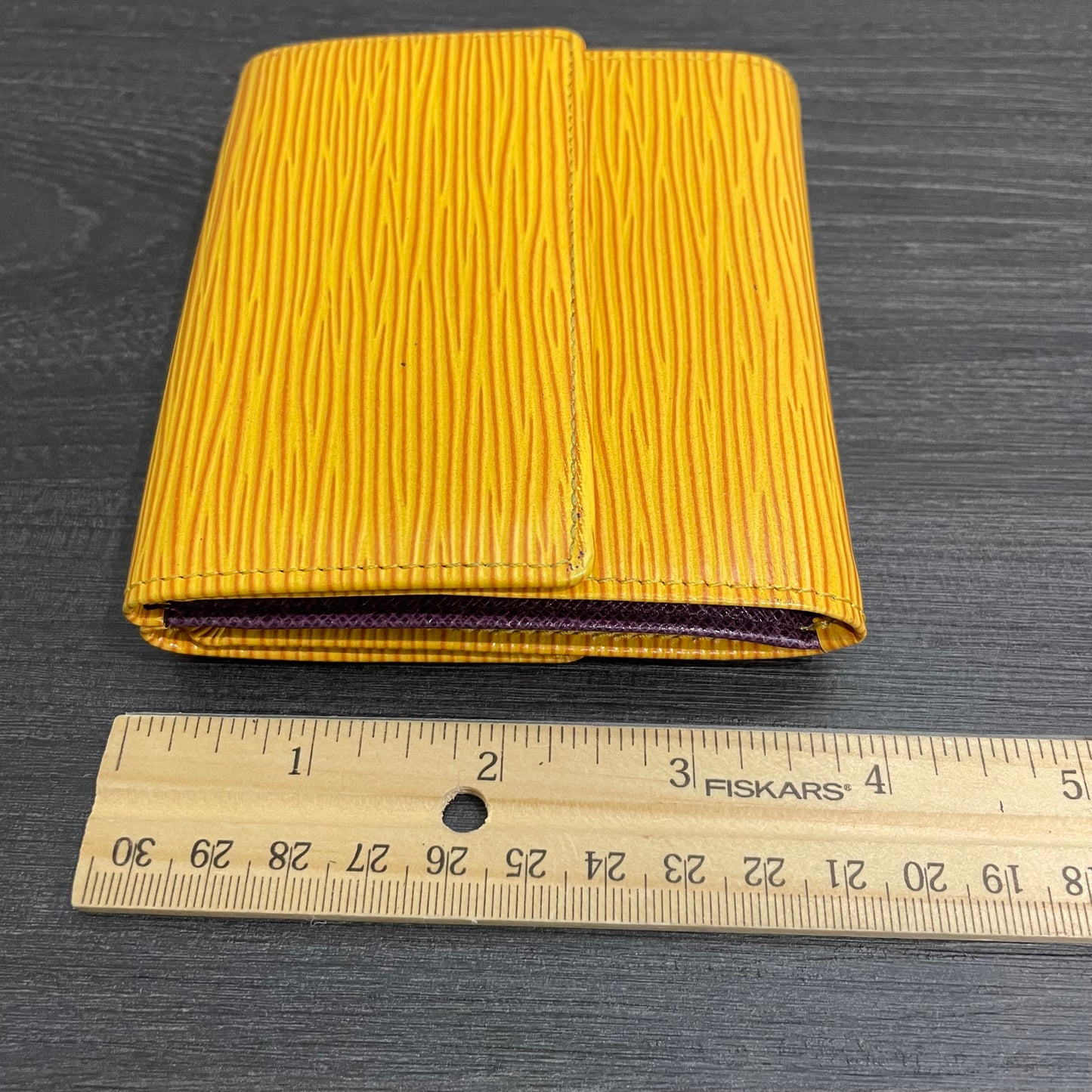 LOUIS VUITTON Yellow Epi Leather Compact Wallet