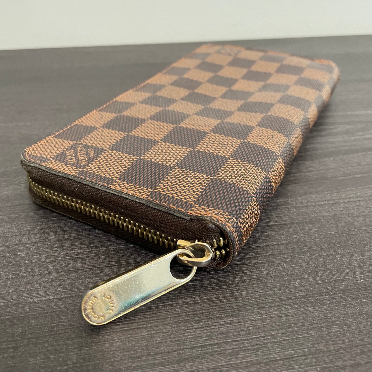 SOLD! Louis Vuitton Damier Ebene Zippy Wallet
