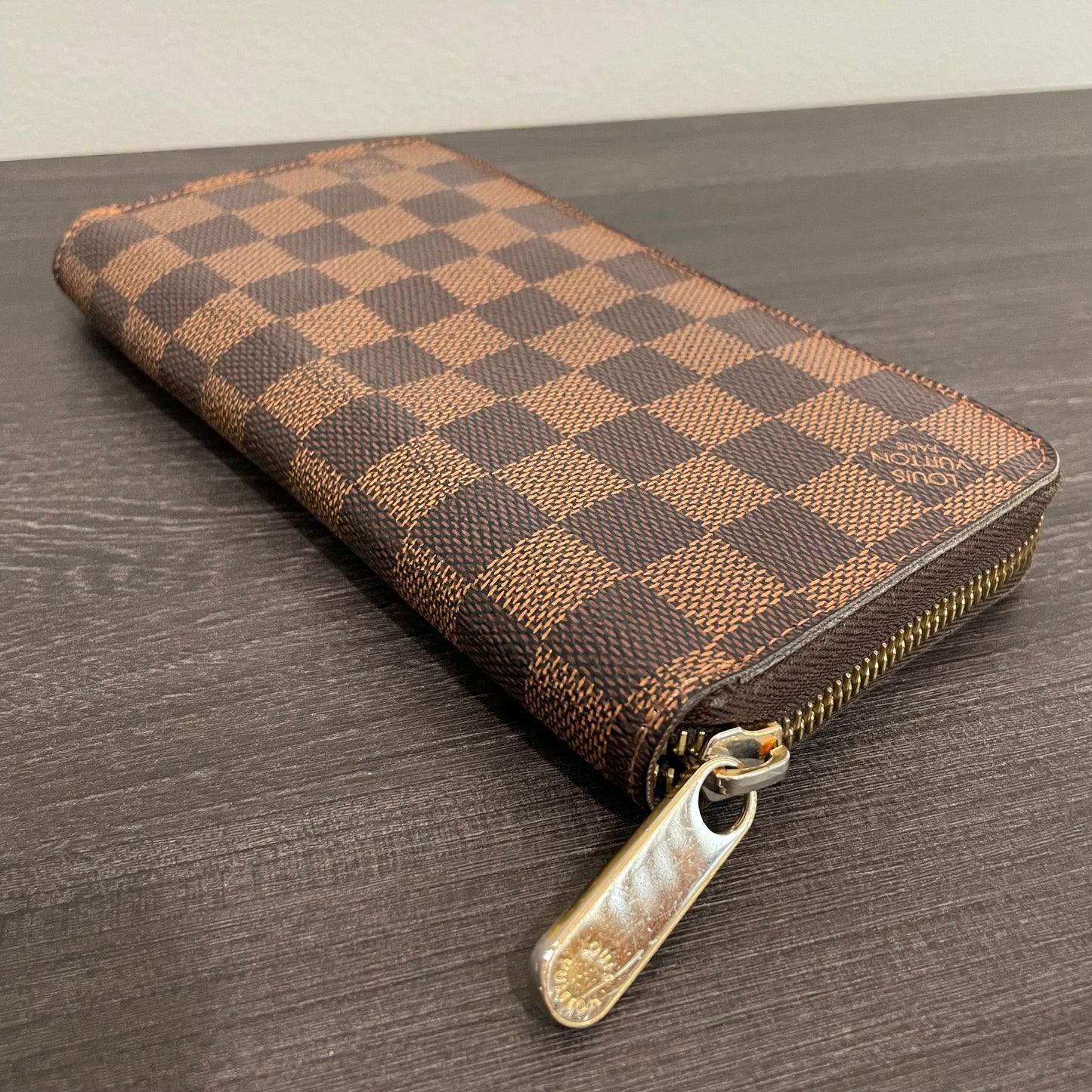 SOLD! Louis Vuitton Damier Ebene Zippy Wallet