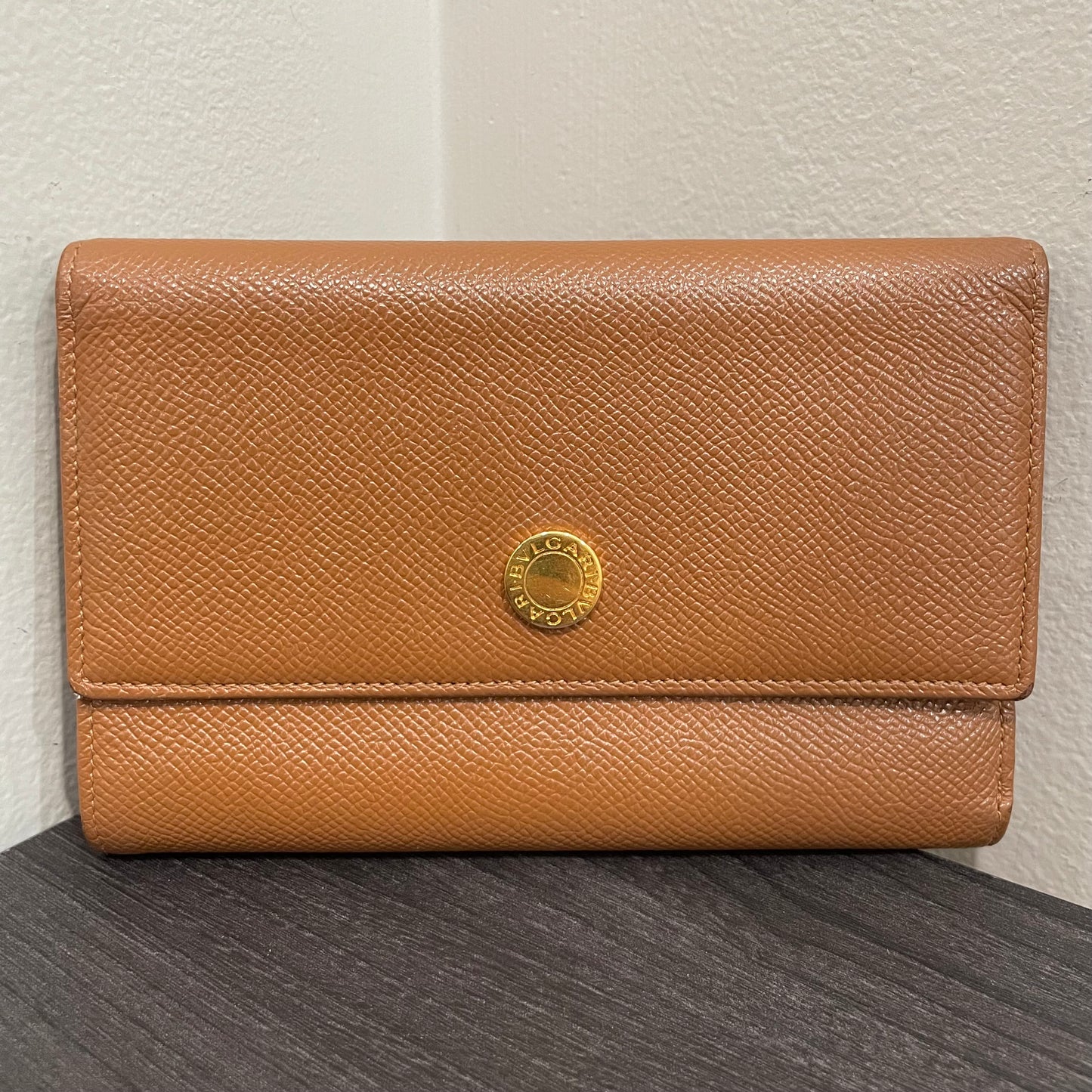BVLGARI Brown Leather Wallet
