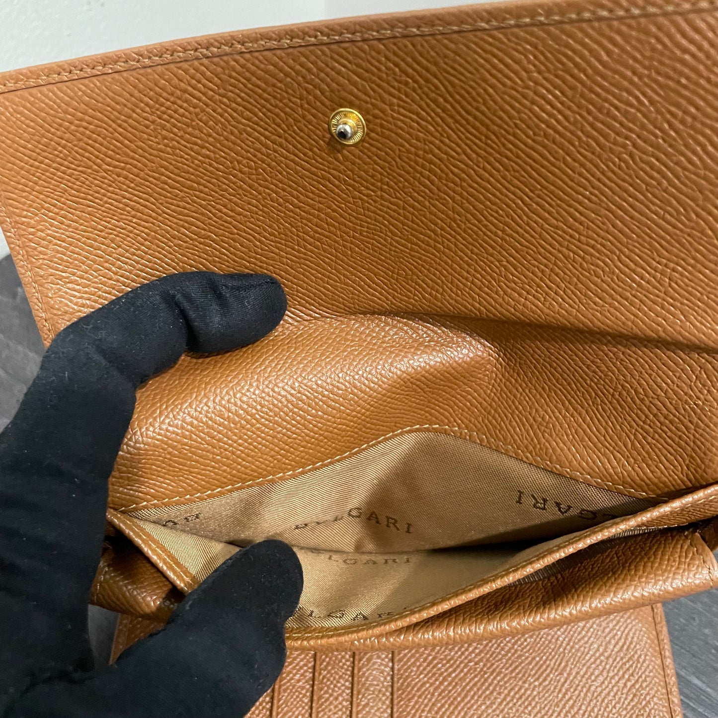 BVLGARI Brown Leather Wallet