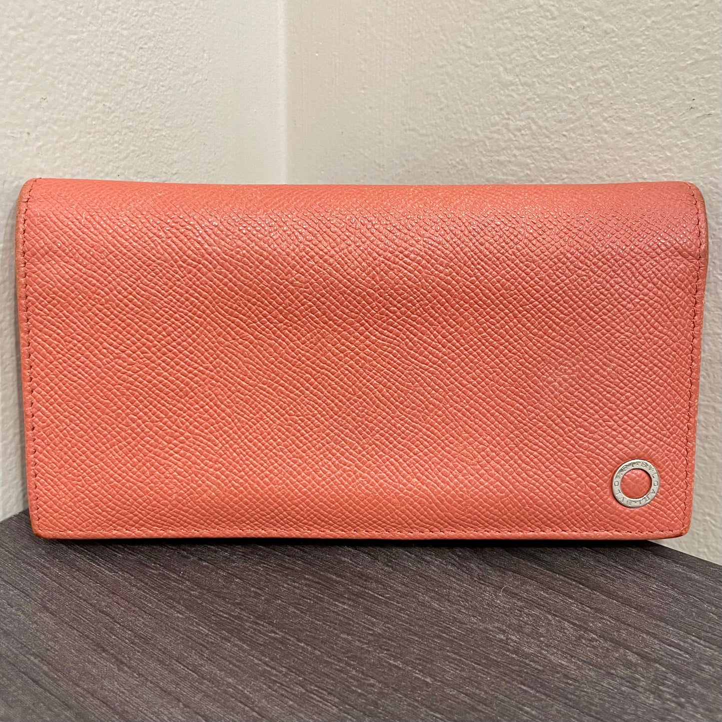 BVLGARI Coral Leather Wallet
