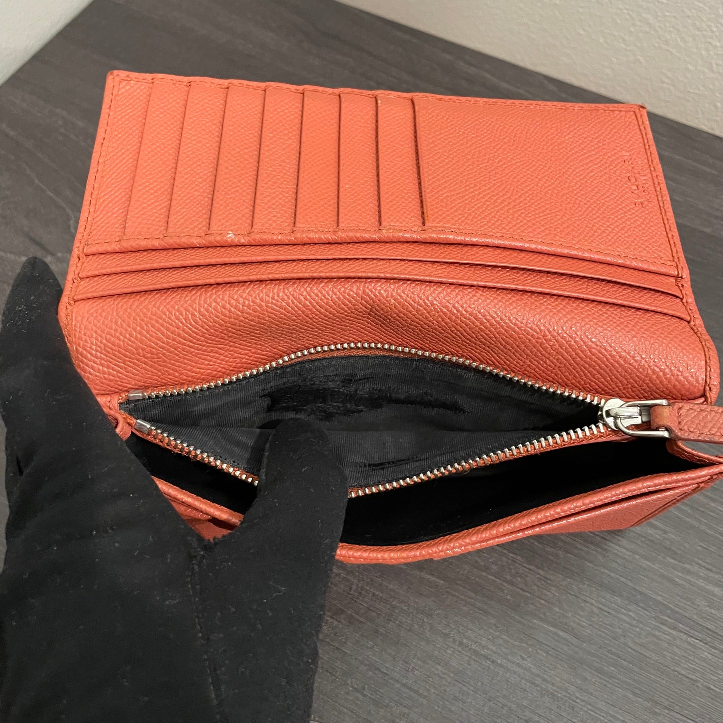 BVLGARI Coral Leather Wallet