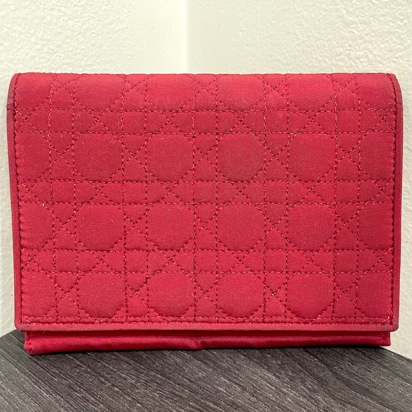 CHRISTIAN DIOR Red Quilted Wallet