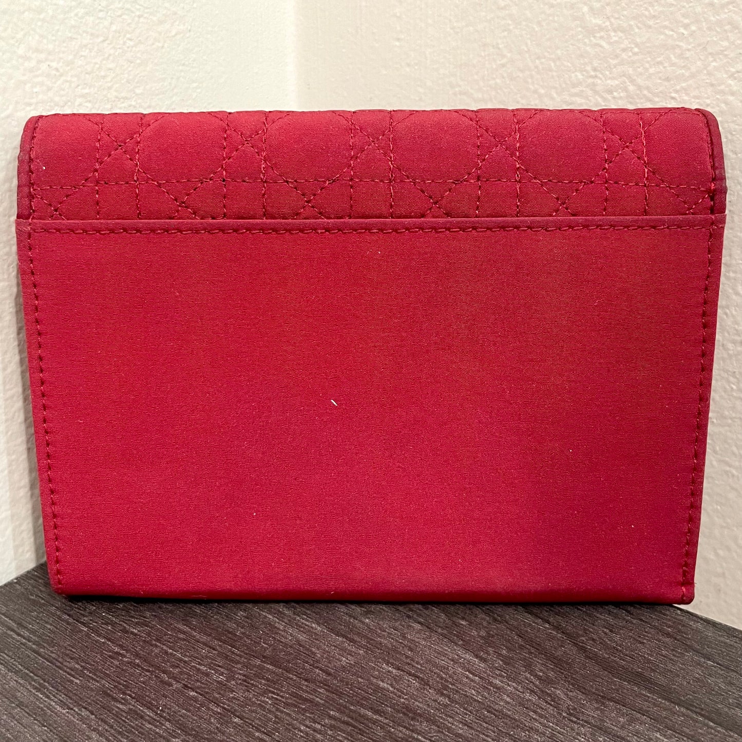 CHRISTIAN DIOR Red Quilted Wallet