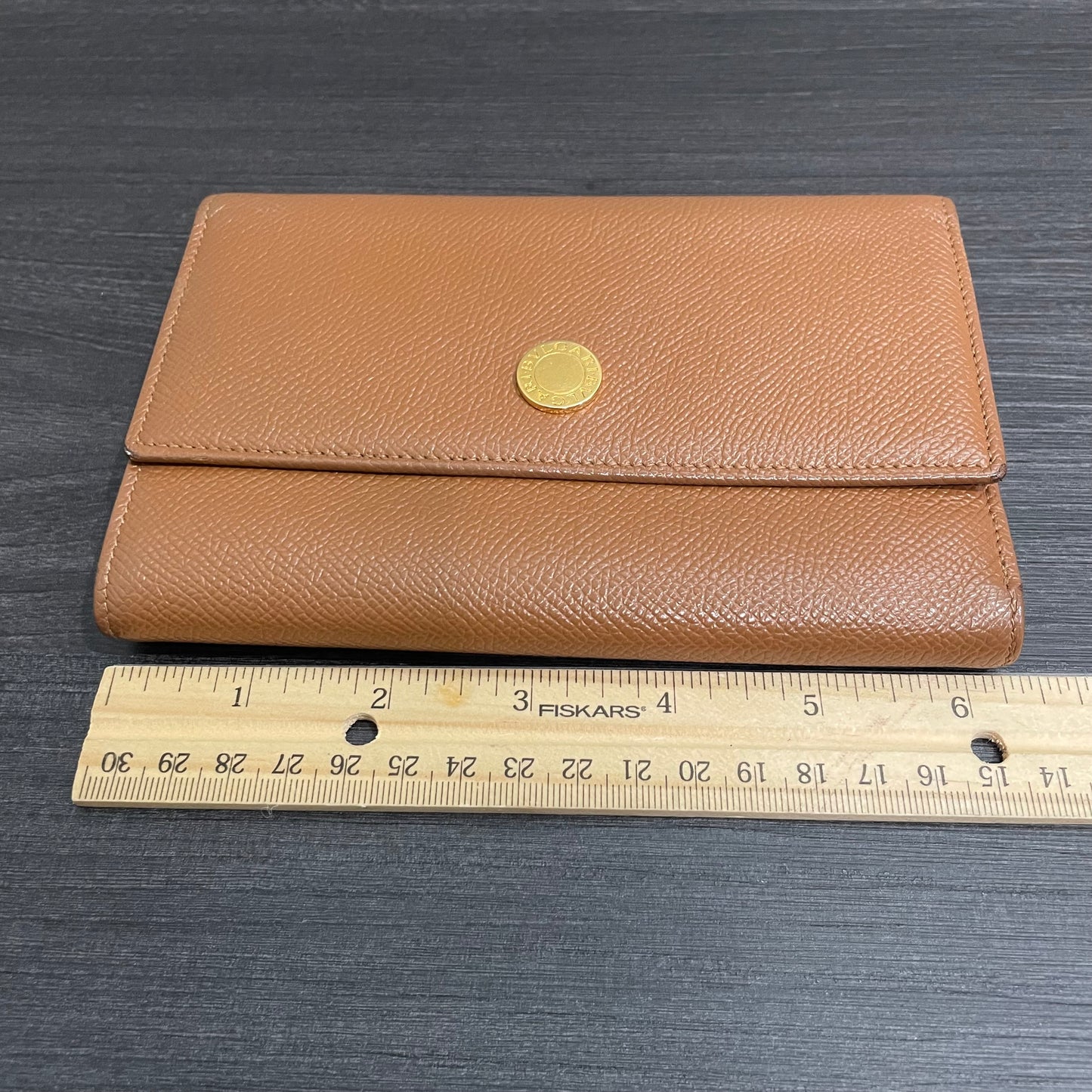 BVLGARI Brown Leather Wallet