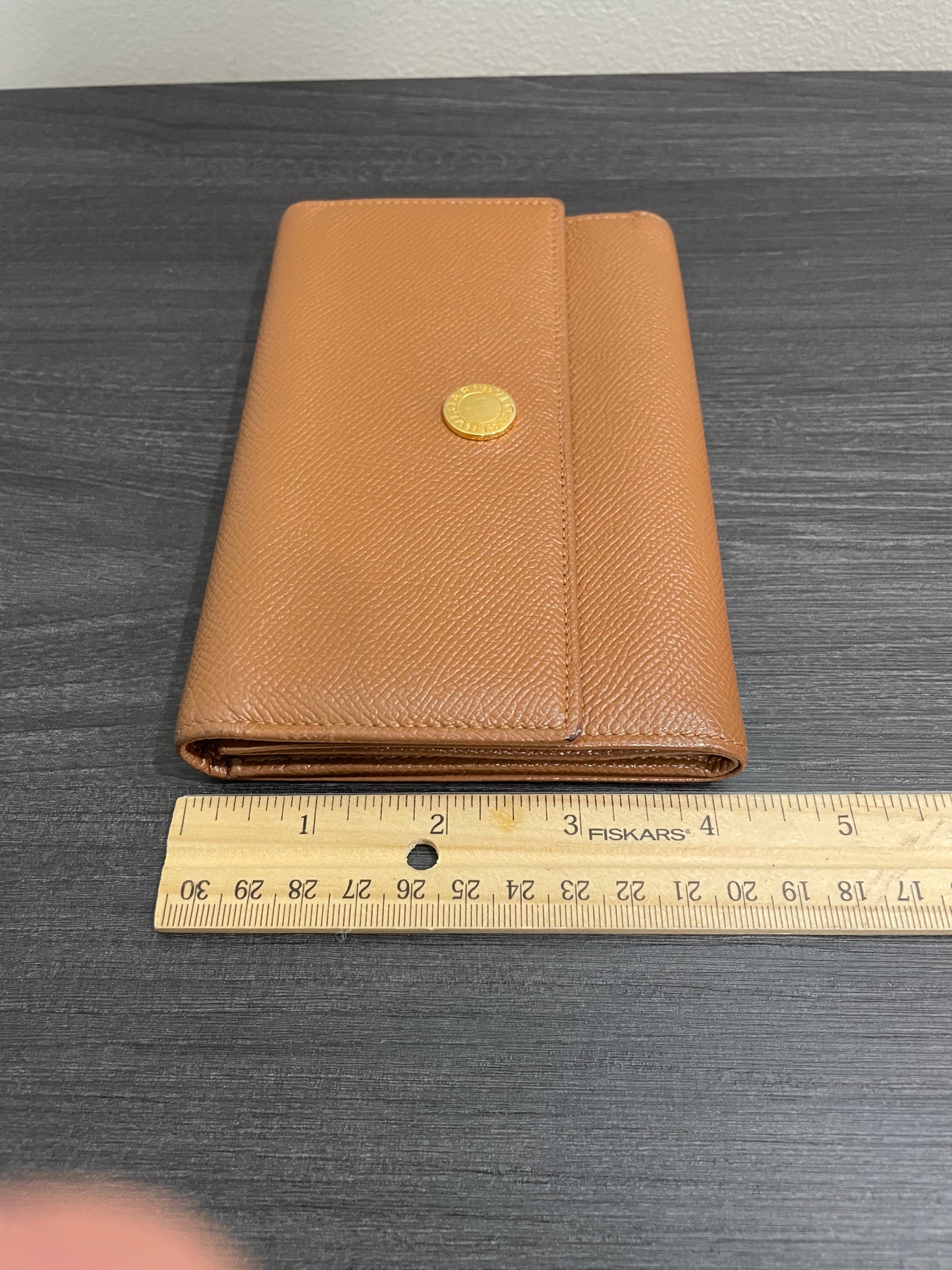 BVLGARI Brown Leather Wallet