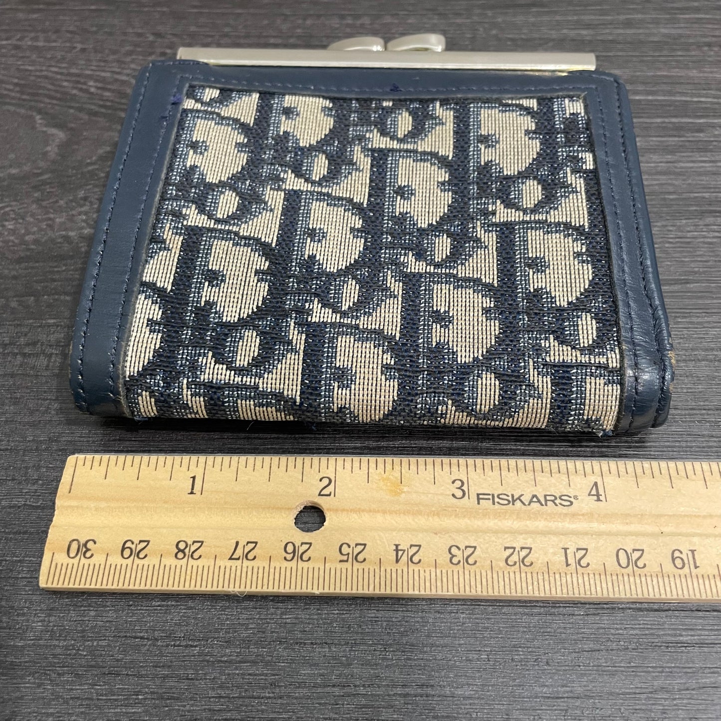 CHRISTIAN DIOR Canvas Compact Wallet