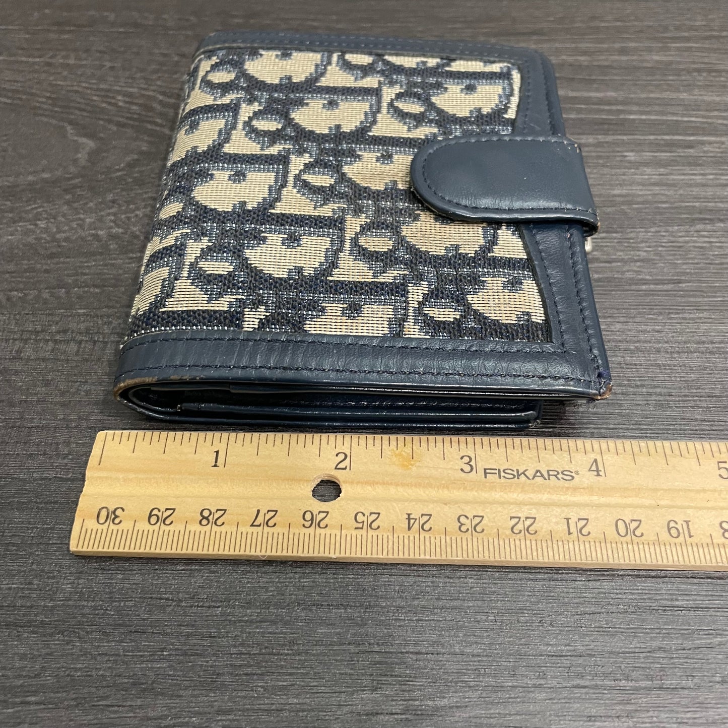 CHRISTIAN DIOR Canvas Compact Wallet