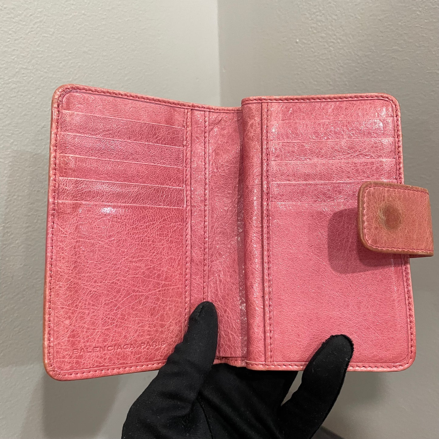 BALENCIAGA Coral Leather Wallet