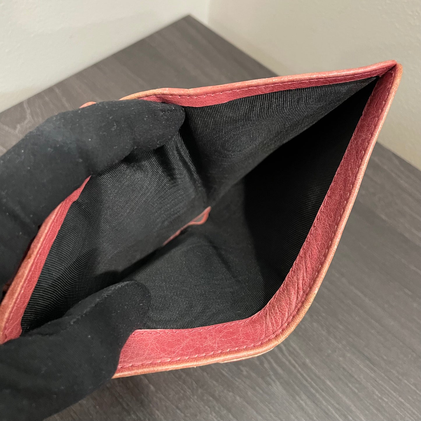 BALENCIAGA Coral Leather Wallet