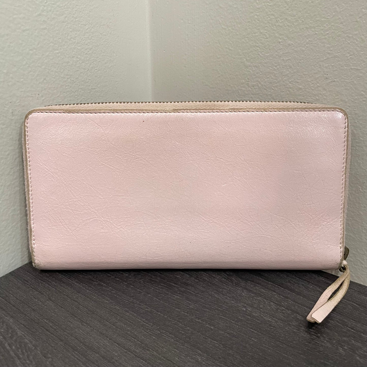 BALENCIAGA Pink Leather Long Wallet