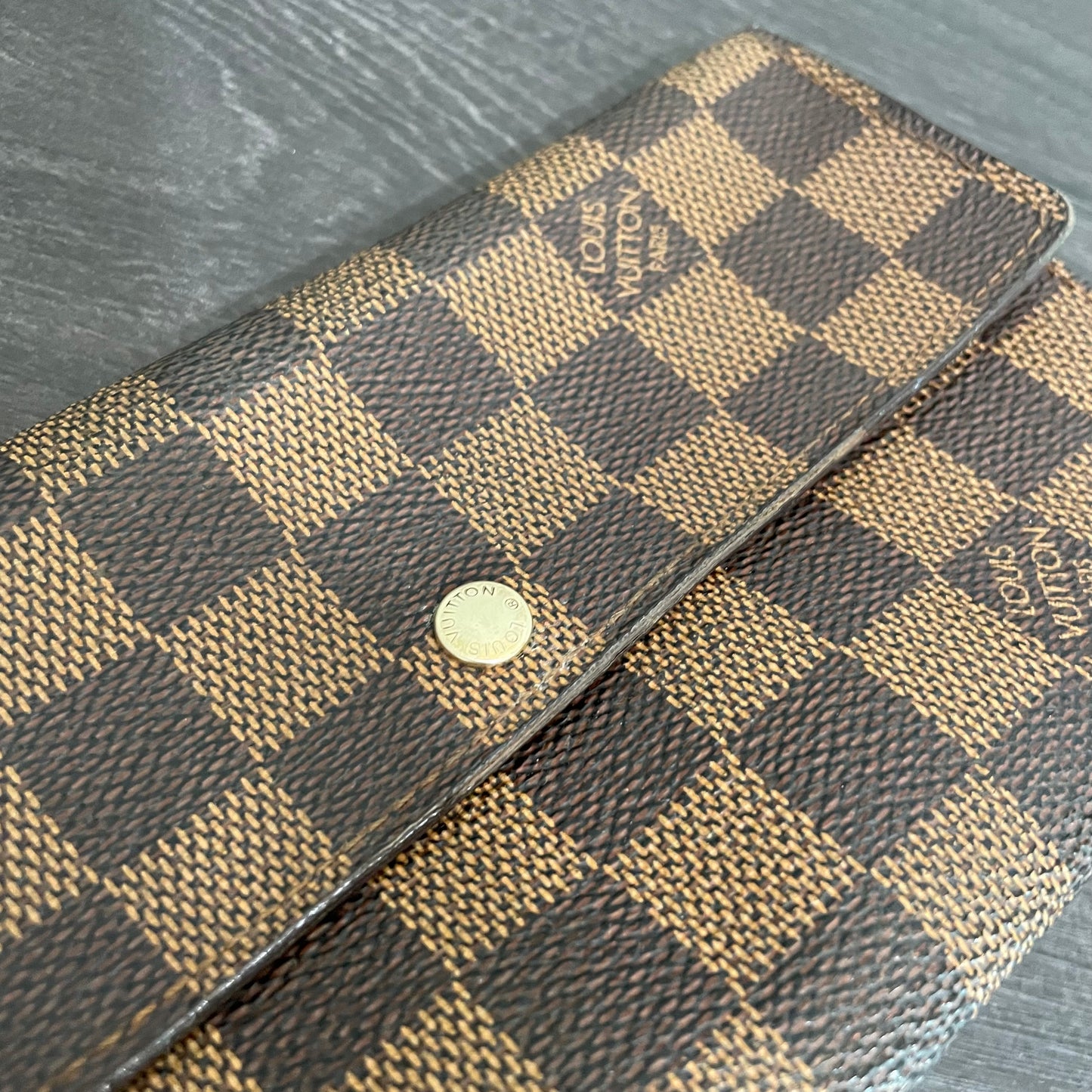 SOLD! Louis Vuitton Damier Ebene Wallet