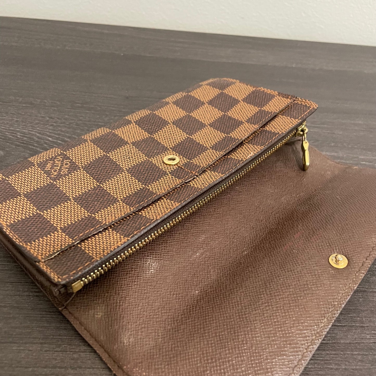 SOLD! Louis Vuitton Damier Ebene Wallet
