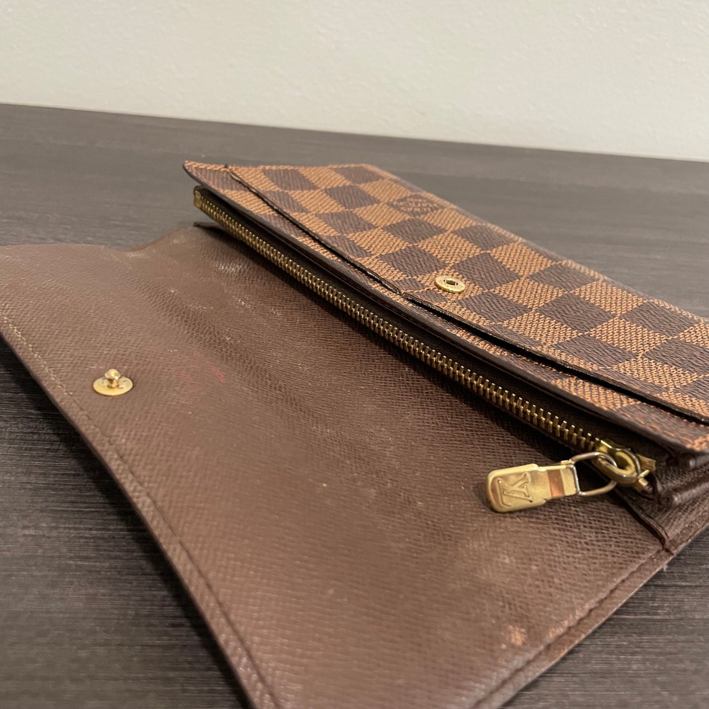 SOLD! Louis Vuitton Damier Ebene Wallet