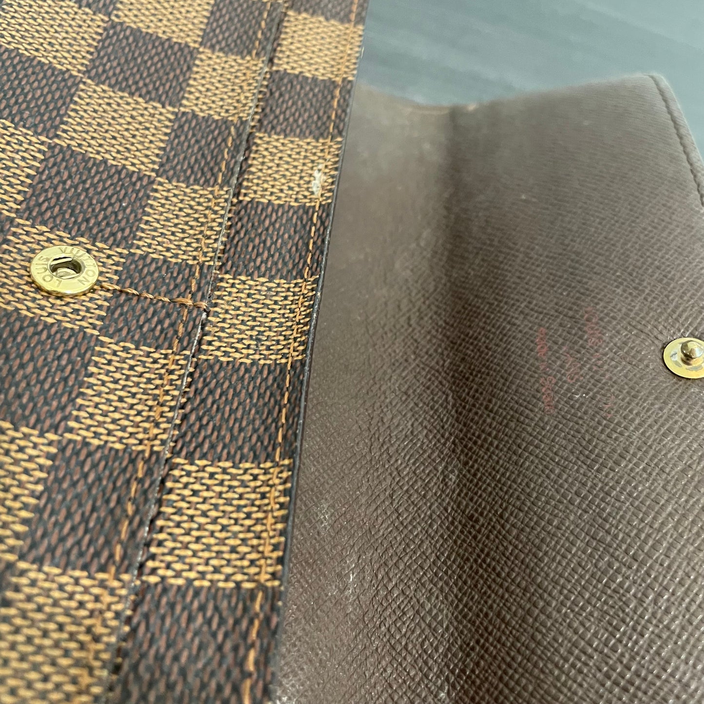 SOLD! Louis Vuitton Damier Ebene Wallet